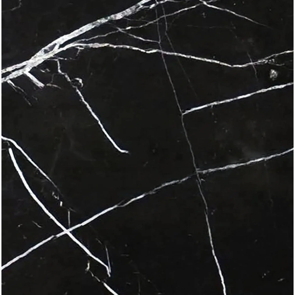 Black marble with white veining in Nero Marquina 12X12 Polished or Honed finish