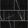 Black marble tile arrangement of Nero Marquina 12X24 polished or honed for elegant decor