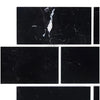 Black marble brick tiles in Nero Marquina 3X6 polished or honed finish