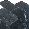 Nero Marquina Black Marble 3X6 Tumbled Bricks showcasing elegant black marble tiles