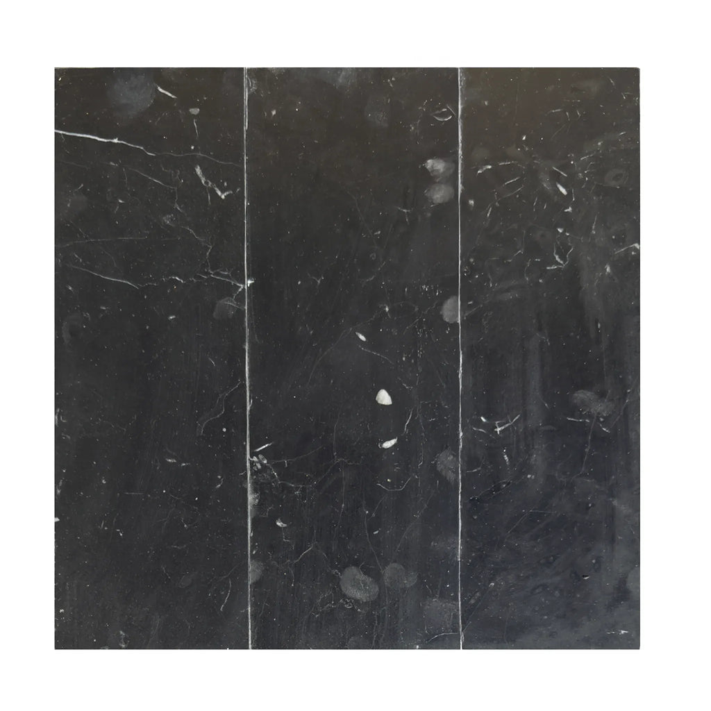 Nero Marquina Black Marble 4X12 Polished or Honed Black Marble Tiles Display