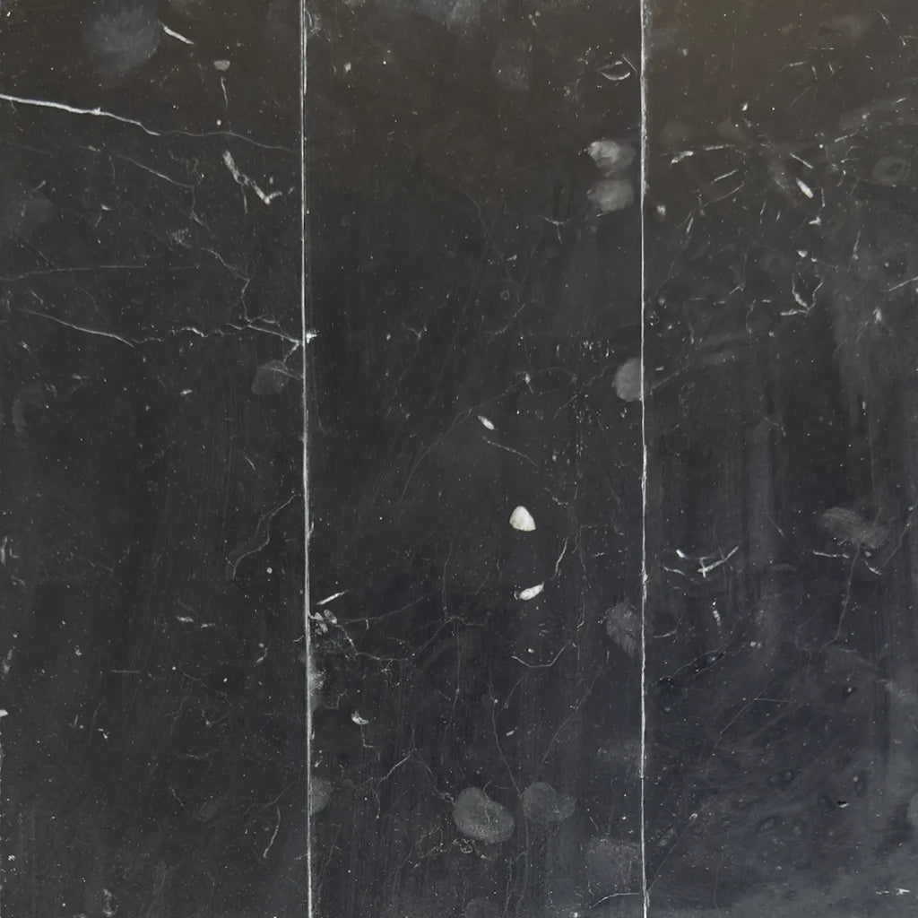 Black marble tiles with white veining, Nero Marquina 4X12 polished or honed finish