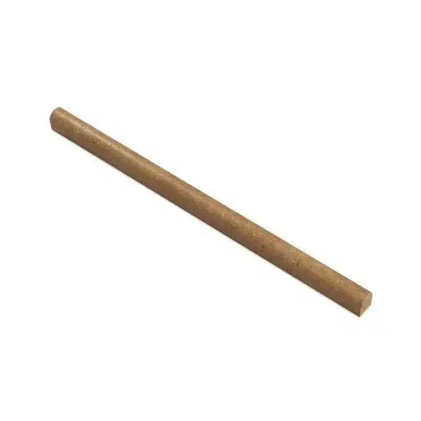 Wooden dowel rod in Noce Brown Travertine 1/2X12 Pencil Liner Honed product display