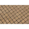 Tumbled Noce Brown Travertine 1X1 Mosaic Tile showcasing elegant natural stone texture