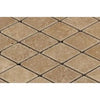 Noce Travertine 2X4 Diamond Rhomboid Mosaic Tumbled showcasing elegant tile design