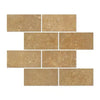 Noce Brown Travertine 3X6 Cross-Cut Filled Polished or Honed Rectangular Tiles