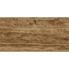 Brown travertine stone slab Noce Exotic 12X24 vein-cut polished honed finish