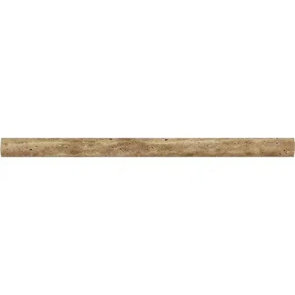 Noce Exotic 3/4X12 Bullnose Vein-Cut Travertine Liner in polished or honed finish