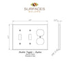 Diagram of Noce Travertine Double Toggle Duplex Switch Wall Plate design