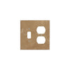 Tan marble outlet and switch plate from Noce Travertine TOGGLE - DUPLEX Wall Plate