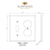 Toggle-duplex switch plate dimensions for Noce Travertine wall plate product