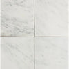 White marble tile pattern of Oriental White Asian Statuary 1/2X12 Pencil Liner