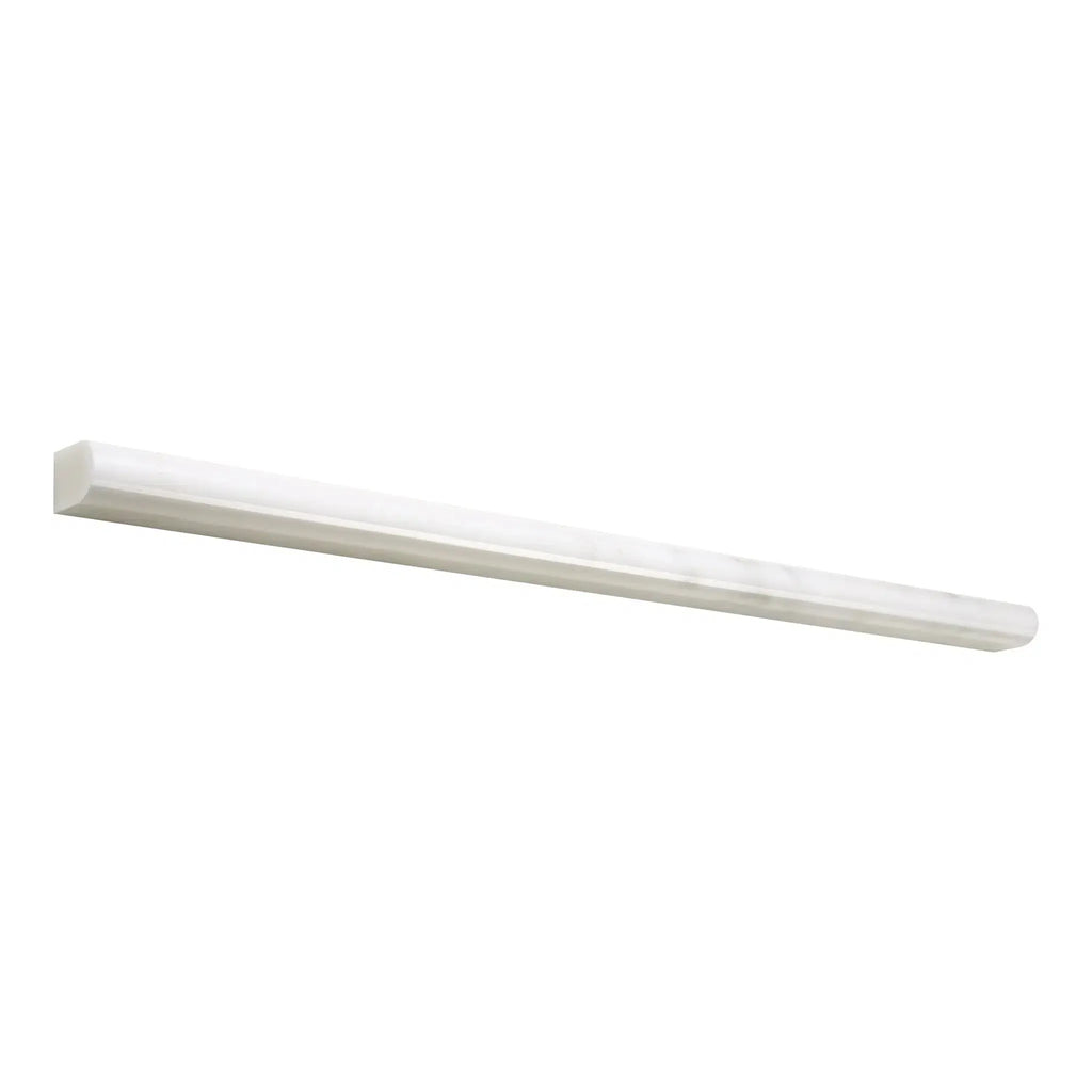 Long white rectangular light fixture for Oriental White Asian Statuary Pencil Liner