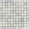 Oriental White Asian Statuary 1x1 Marble Mosaic Polished or Honed White Marble Tile