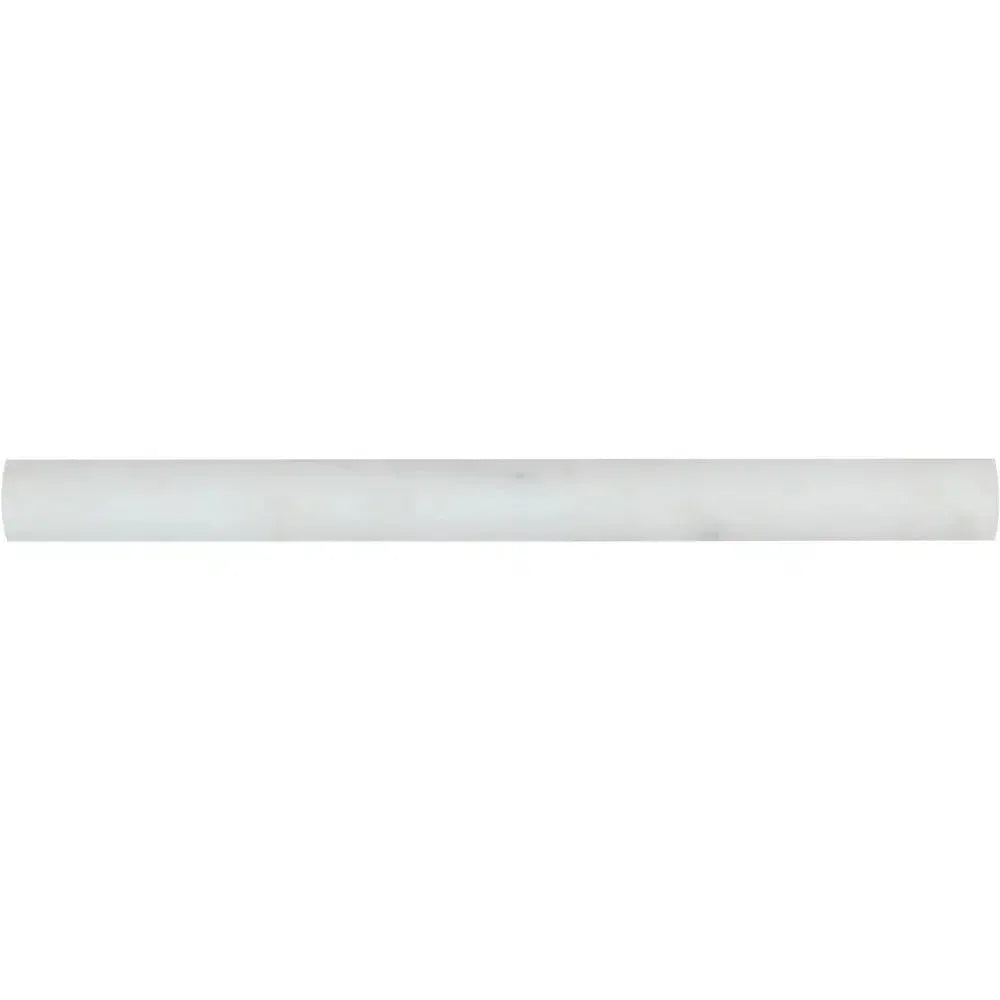 White cylindrical rod featured in Oriental White Asian Statuary quarter-round trim