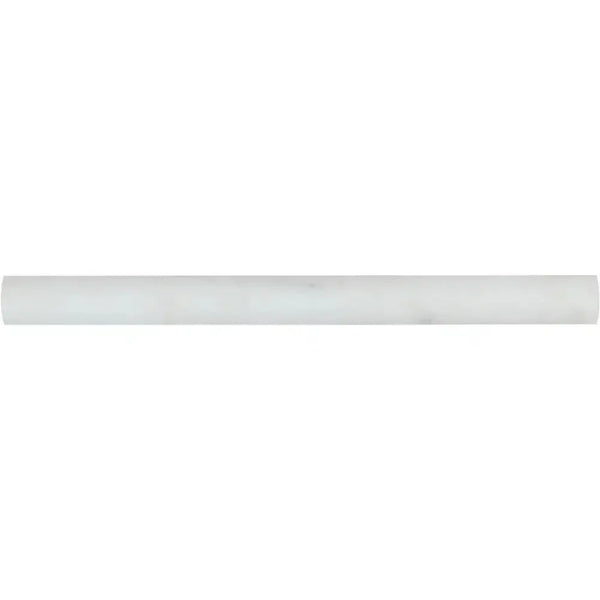 White cylindrical rod featured in Oriental White Asian Statuary quarter-round trim