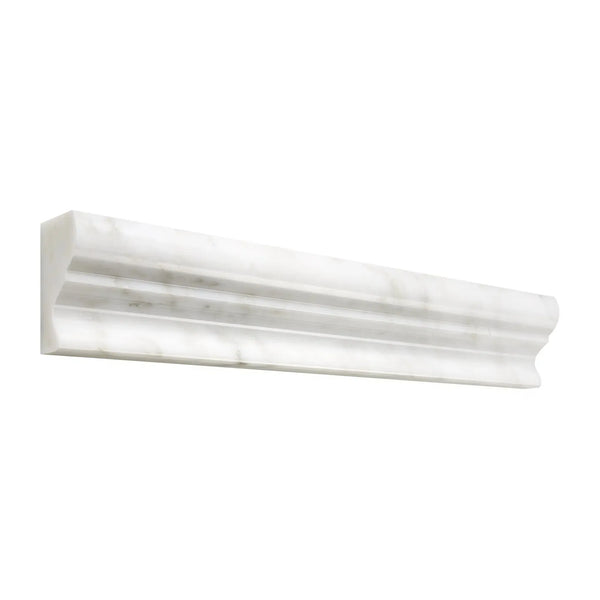 White marble decorative molding from Oriental White Asian Statuary 2X12 Crown Mercer