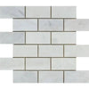 White marble brick mosaic tile from Oriental White Asian Statuary collection