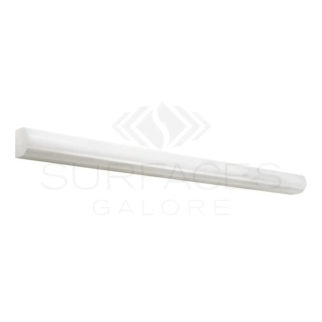 Long white rectangular molding from Oriental White Asian Statuary Bullnose Liner