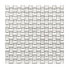 White textured tile pattern of Oriental White Asian Statuary 3-D marble mosaic