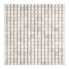 Square white marble mosaic tile from Oriental White Asian Statuary collection