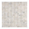 Square mosaic tile sheet of Oriental White and Asian Statuary polished marble