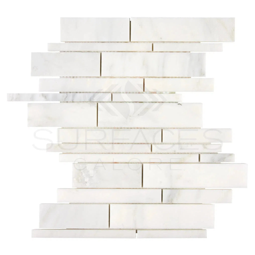 White marble mosaic tile from Oriental White Asian Statuary Manhattan collection