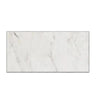 Rectangular polished Oriental White Asian Statuary Marble surface in a marble pattern