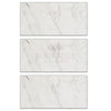 Rectangular marble tiles of Oriental White Asian Statuary 12X24 polished or honed finish