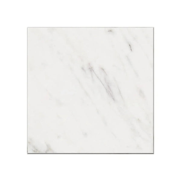 Square marble tile in Oriental White Asian Statuary Marble 24X24 Polished or Honed