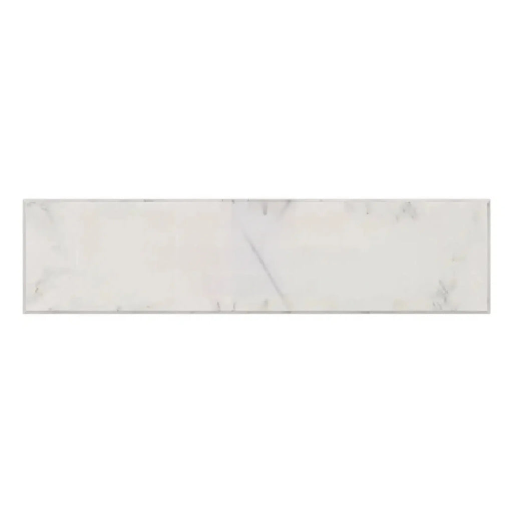 Rectangular Oriental White Asian Statuary Marble 2X8 Polished or Honed Tile