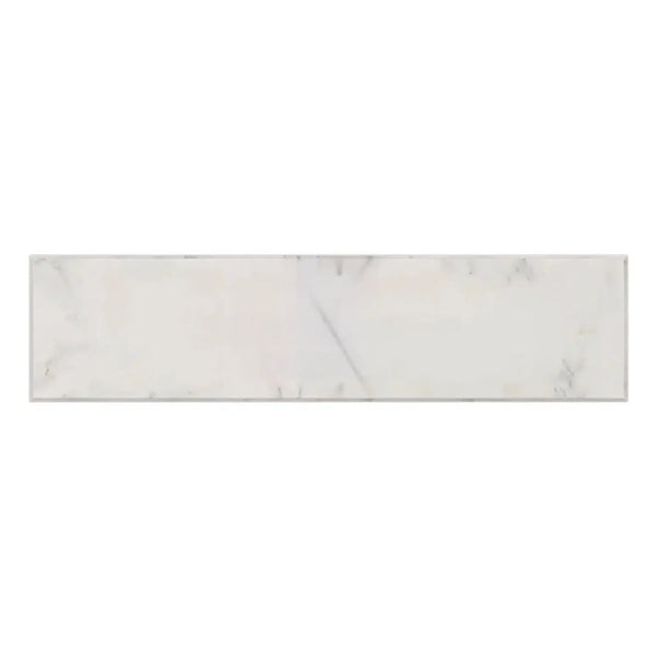 Rectangular Oriental White Asian Statuary Marble 2X8 Polished or Honed Tile