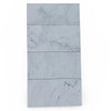 Rectangular Oriental White Asian Statuary Marble 3X6 Deep-Beveled Polished-Honed Tiles