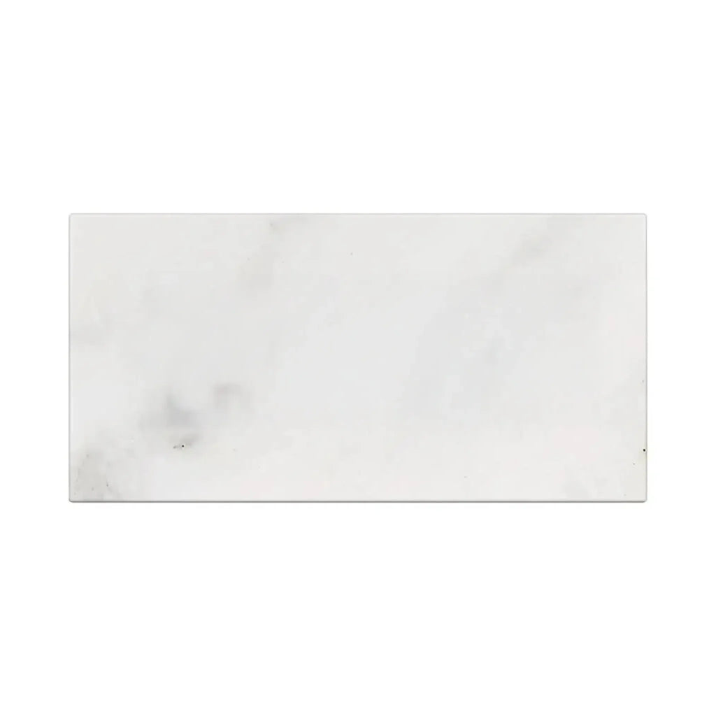 Rectangular white marble slab from Oriental White Asian Statuary Marble 3X6 Tumbled