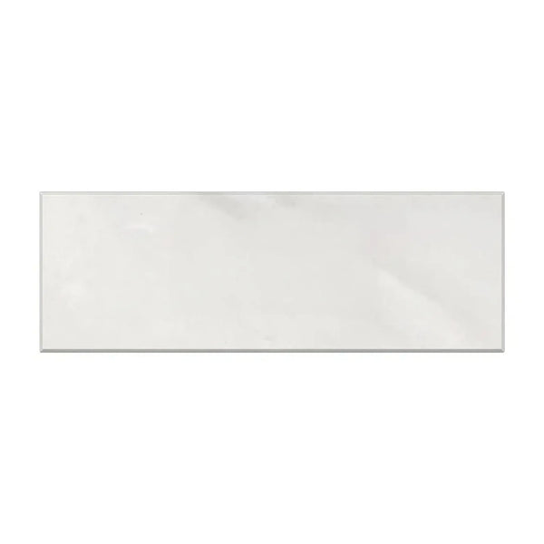 Rectangular white tile of Oriental White Asian Statuary Marble 4X12 polished finish