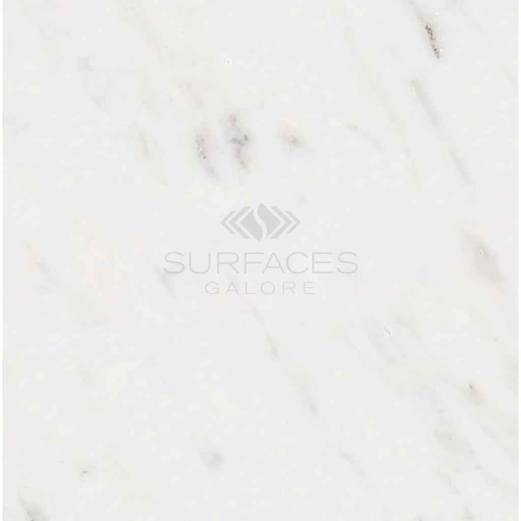 White marble surface of Oriental White Asian Statuary Marble 4x4 Polished or Honed