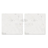 Two square Oriental White / Asian Statuary Marble tiles polished or honed