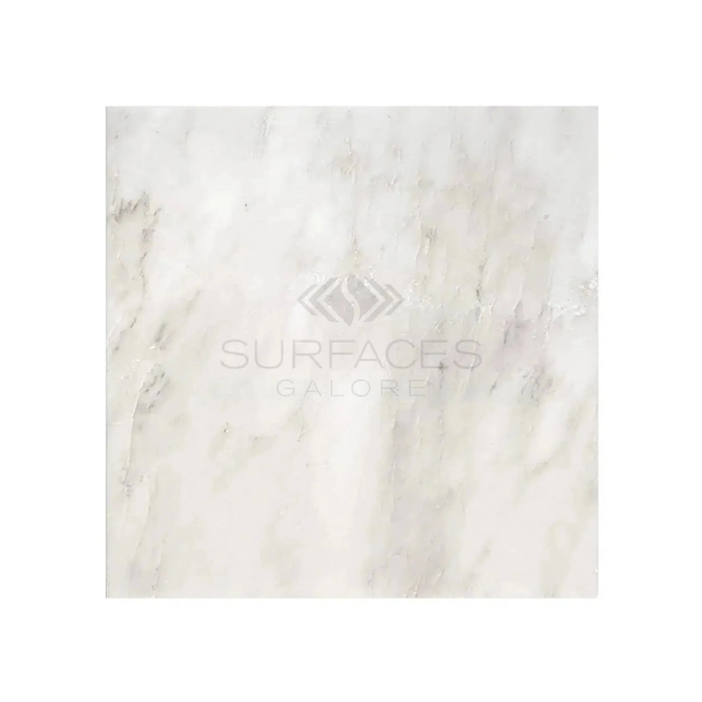 Square slab of Oriental White Asian Statuary Marble 6X6 polished or honed finish