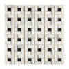 Interlocking black and white mosaic tile from Oriental White Asian Statuary collection