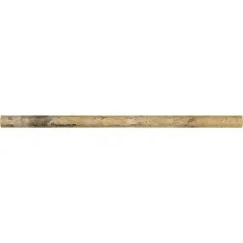 Long narrow mottled trim piece Philadelphia Travertine 1/2X12 Pencil Liner Honed