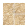 Four beige marble tiles in Philadelphia Travertine 12X12 Filled and Honed design