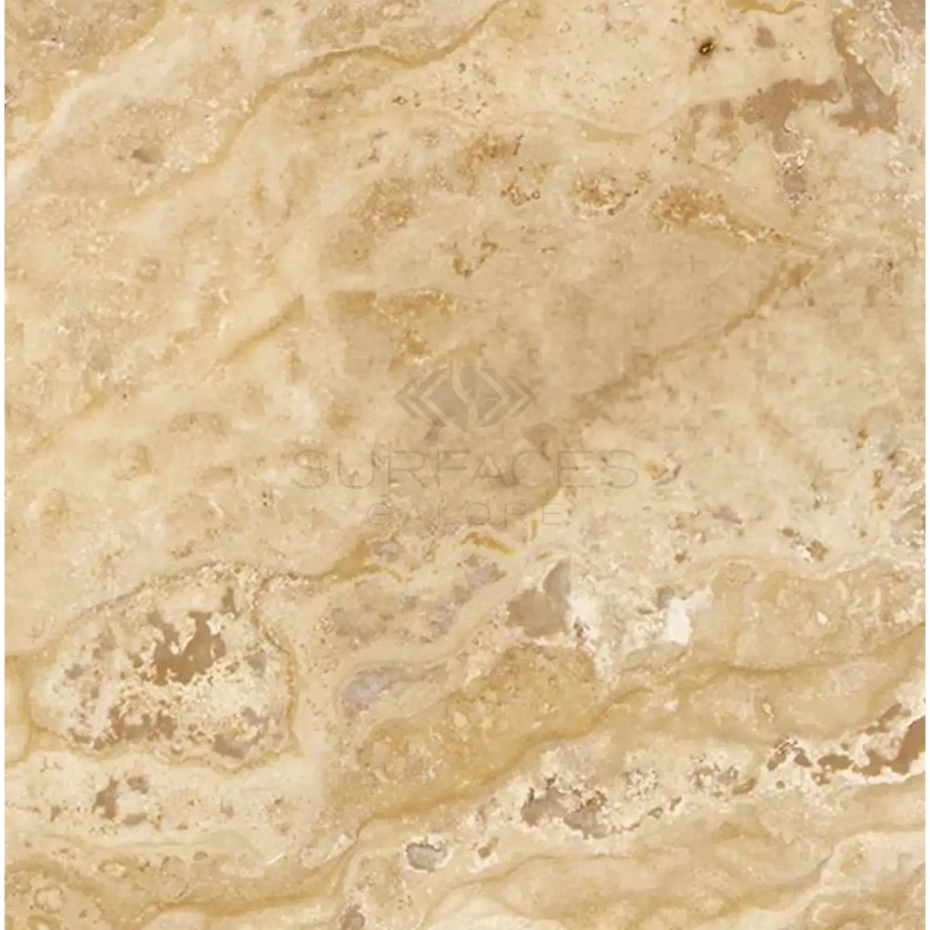 Beige and tan marble slab of Philadelphia Travertine 18X18 Filled and Honed