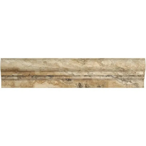 Travertine marble decorative border for Philadelphia Travertine Double-Step Chair Rail Trim