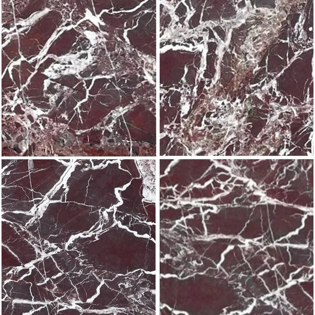 Rosso Levanto Marble 12X12 Polished featuring red marble with white veining