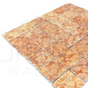 Square mosaic tiles of Rosso Verona Red Marble 4X4 Tumbled Tile for flooring