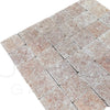 Square textured paving stones of Rosso Verona / Rosso Asiago marble tile