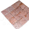 Square reddish-brown Rosso Verona Marble 6X6 Tumbled Tile for elegant flooring