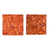 Two square Reddish-Brown Rosso Verona Marble Tiles displayed for sale