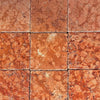 Nine Red Marble Tiles from Rosso Verona / Rosso Asiago 6X6 Tumbled Tile Collection