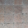 Square stone tiles of Rosso Verona Marble 6X6 Tumbled Tile in red color